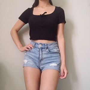 Asos Black Crop Top